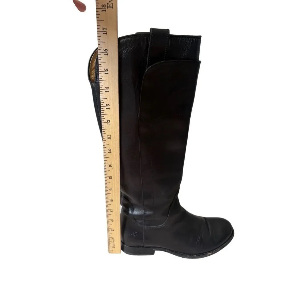Frye Paige Tall Leather Riding Boots size 7.5 Black - Picture 9 of 16